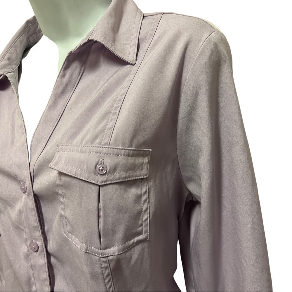 EST. 1946, Women's Lavendar Button Down Blouse, Size Large - Picture 6 of 10